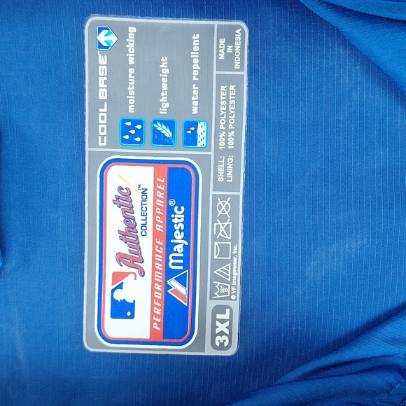 New York Mets Cool Base Blue Quarter Zip Jacket Removable Sleeves 3XL - Picture 4 of 11